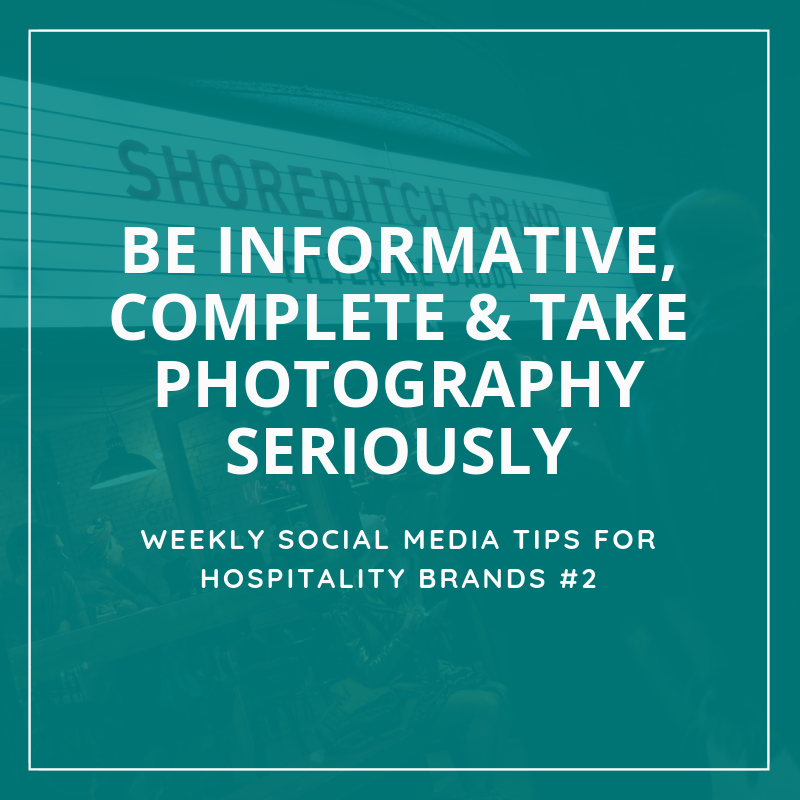 Social media tips for hospitality brands - Restaurants, cafés, hotels, hostels