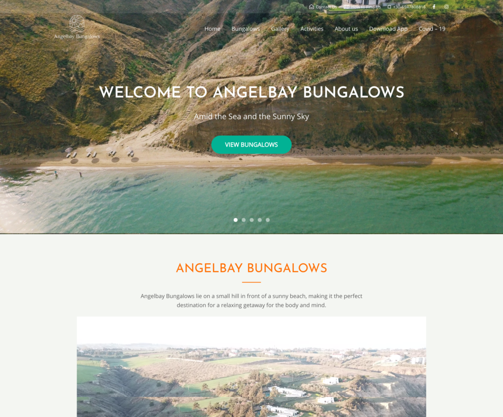 Angelbay Bungalows BnB Web Design