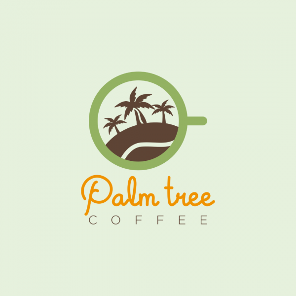 Creative Coffee Shop Logo - Palm Tree Coffee