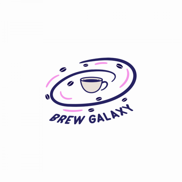 Coffee Shop Logo Brew Galaxy