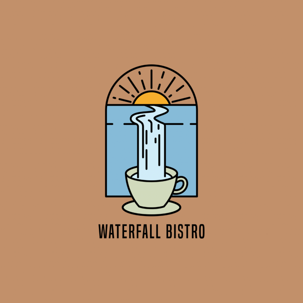 Nature Coffee Shop Logo - Waterfall Bistro