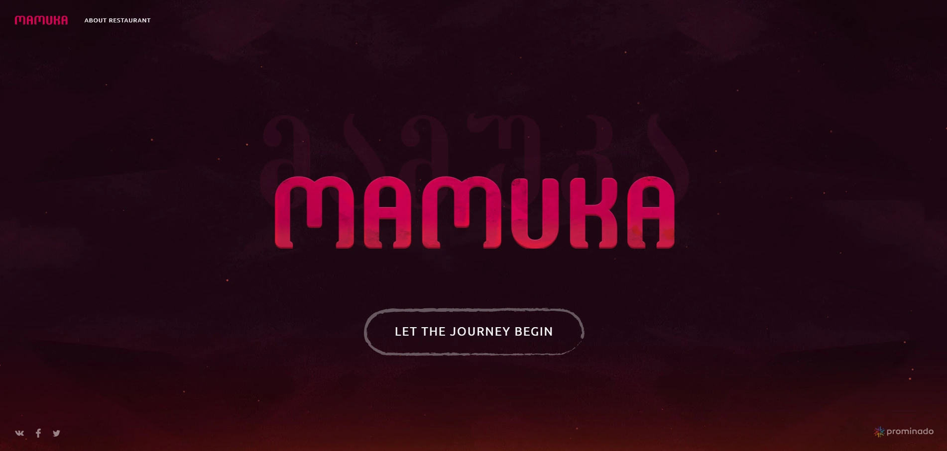 Mamuka restaurant website storytelling – A screenshot showcasing Mamuka's website design and branding.