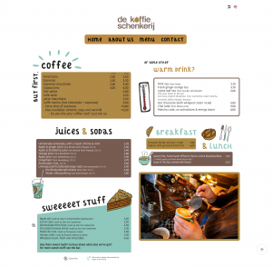 Webdesign Koffieschenkerij Café