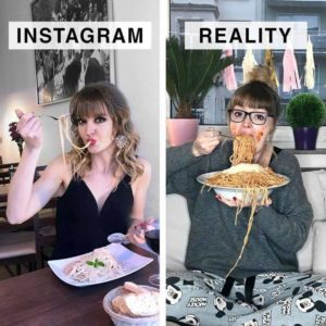Fake vs Real Instagram post