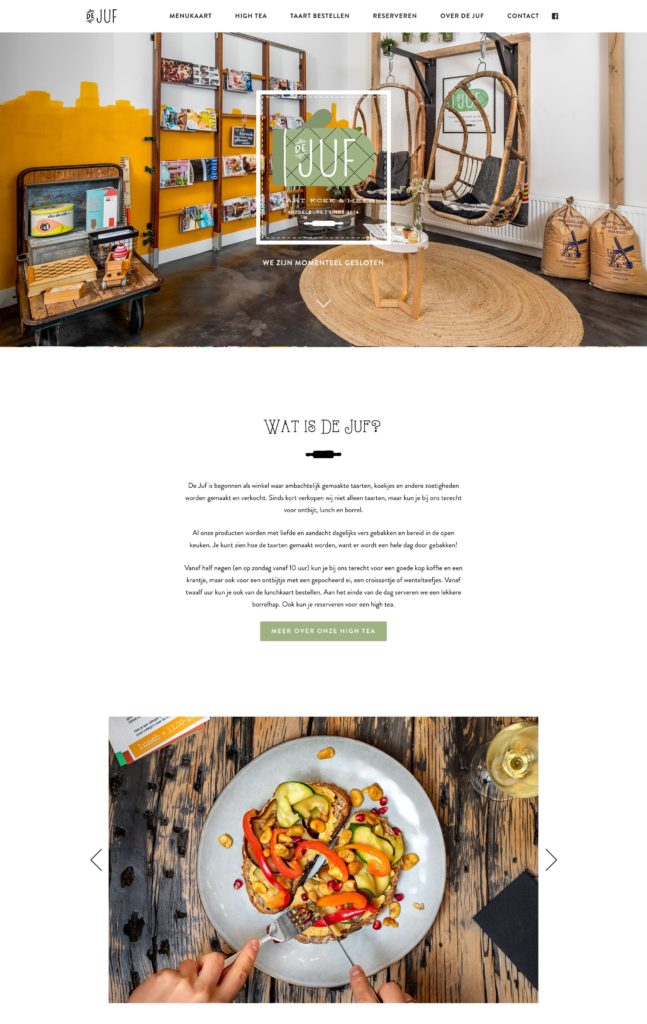 Coffee Shop Web Design Inspiration - De Juf Middelburg