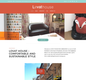 Lovathouse BnB website design