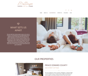 Mattison Hosted Homes AirBnB website design