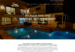Make airbnb website - Sunsetview Lodge - BnB Website Design