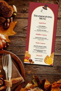 Template for Thanksgiving Menu 4