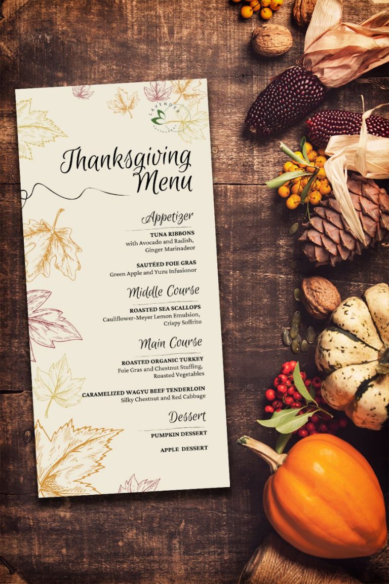5 x magical template for thanksgiving menu options for 2020