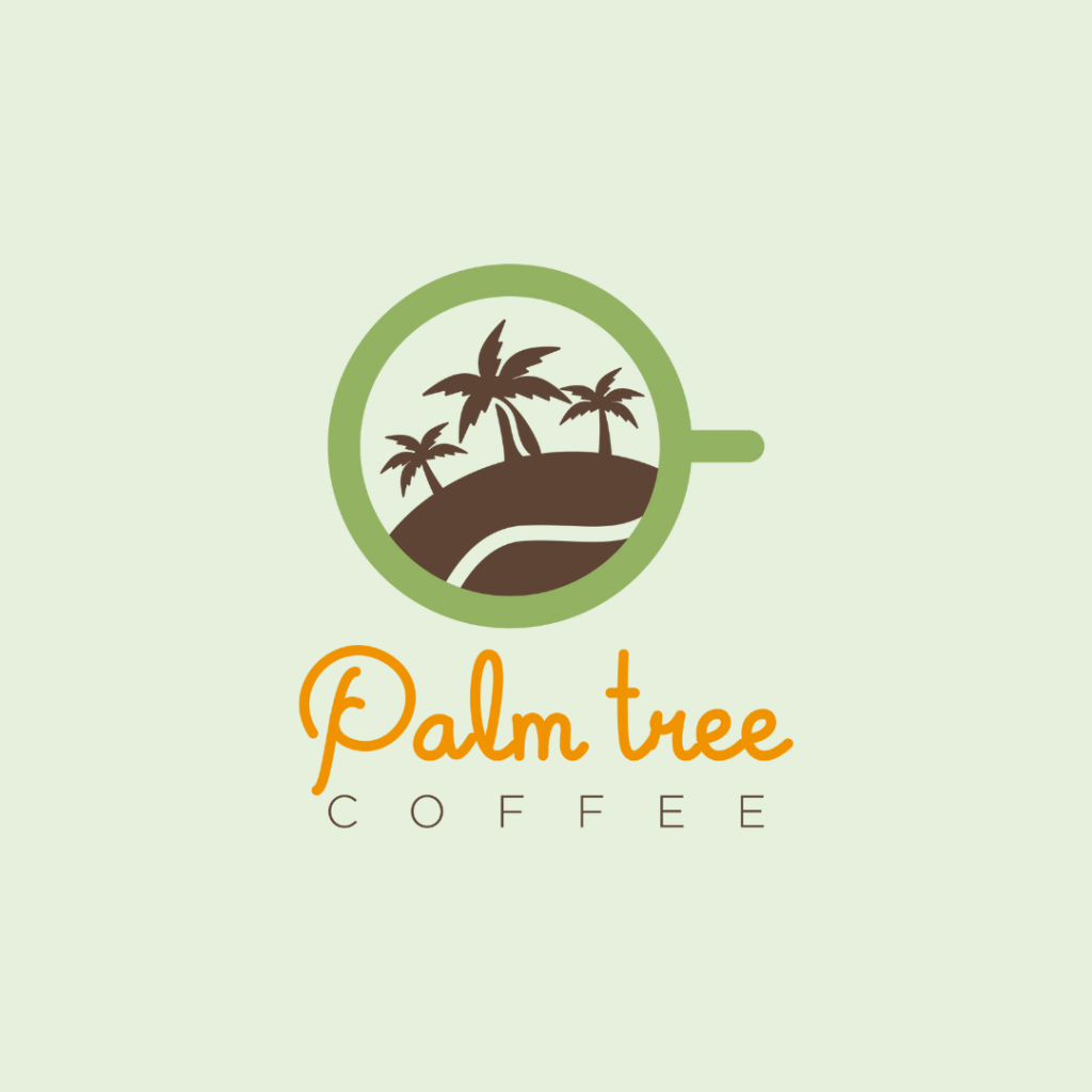 Creative Coffee Shop Logo - Palm Tree Coffee – Tremento