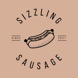 Minimal Hotdog Logo - Sizzling Sausage