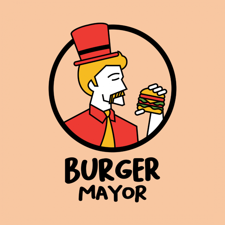 Fun Minimalist Burger Bar Logo - Burger Mayor – Tremento