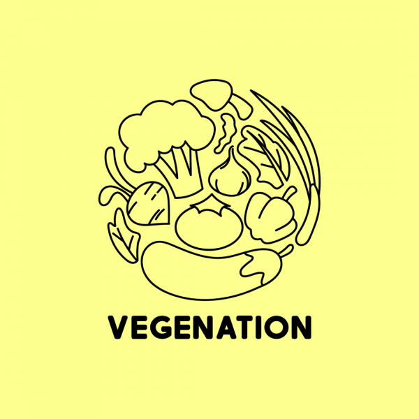 Vegetarian Restaurant Logo - Vegenation