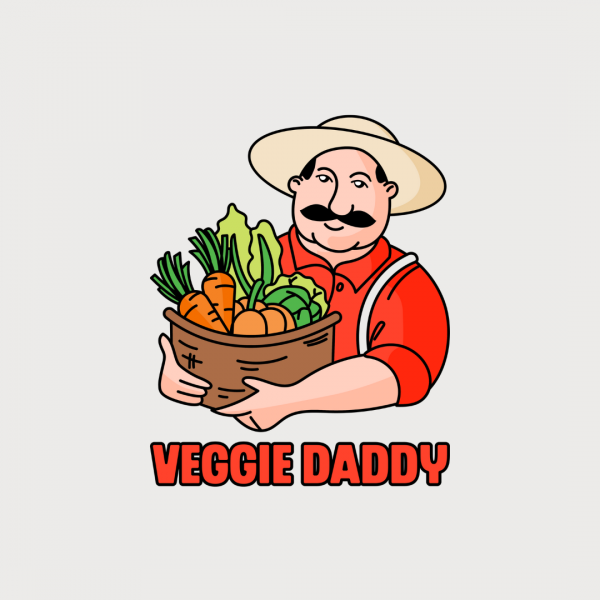 Healthy Food Logo Design - Veggie Daddy