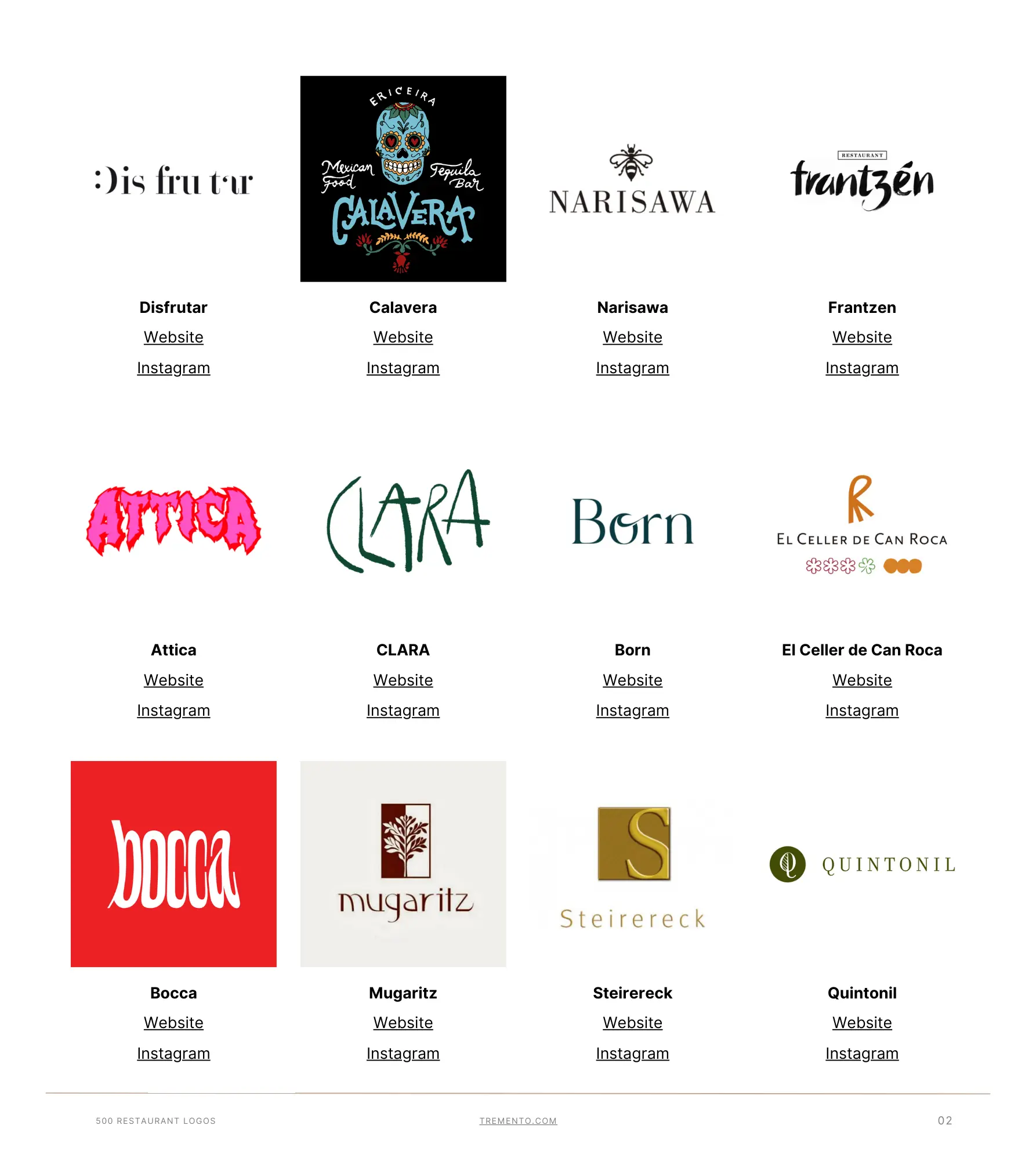 500x creative restaurant logos