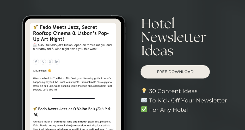 Hotel newsletter ideas